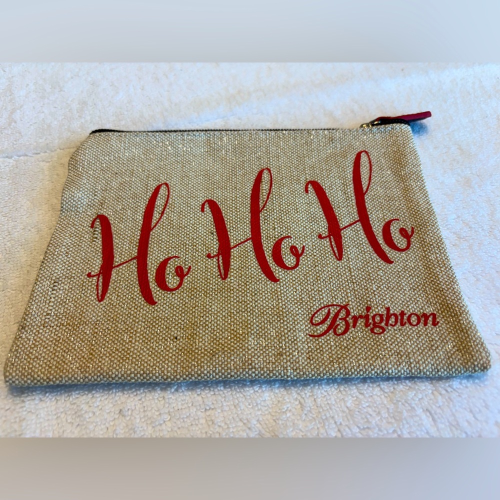 Brighton Retired Ho Ho Ho Holiday Christmas Cosmetics Bag NWOT